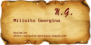 Milisits Georgina névjegykártya